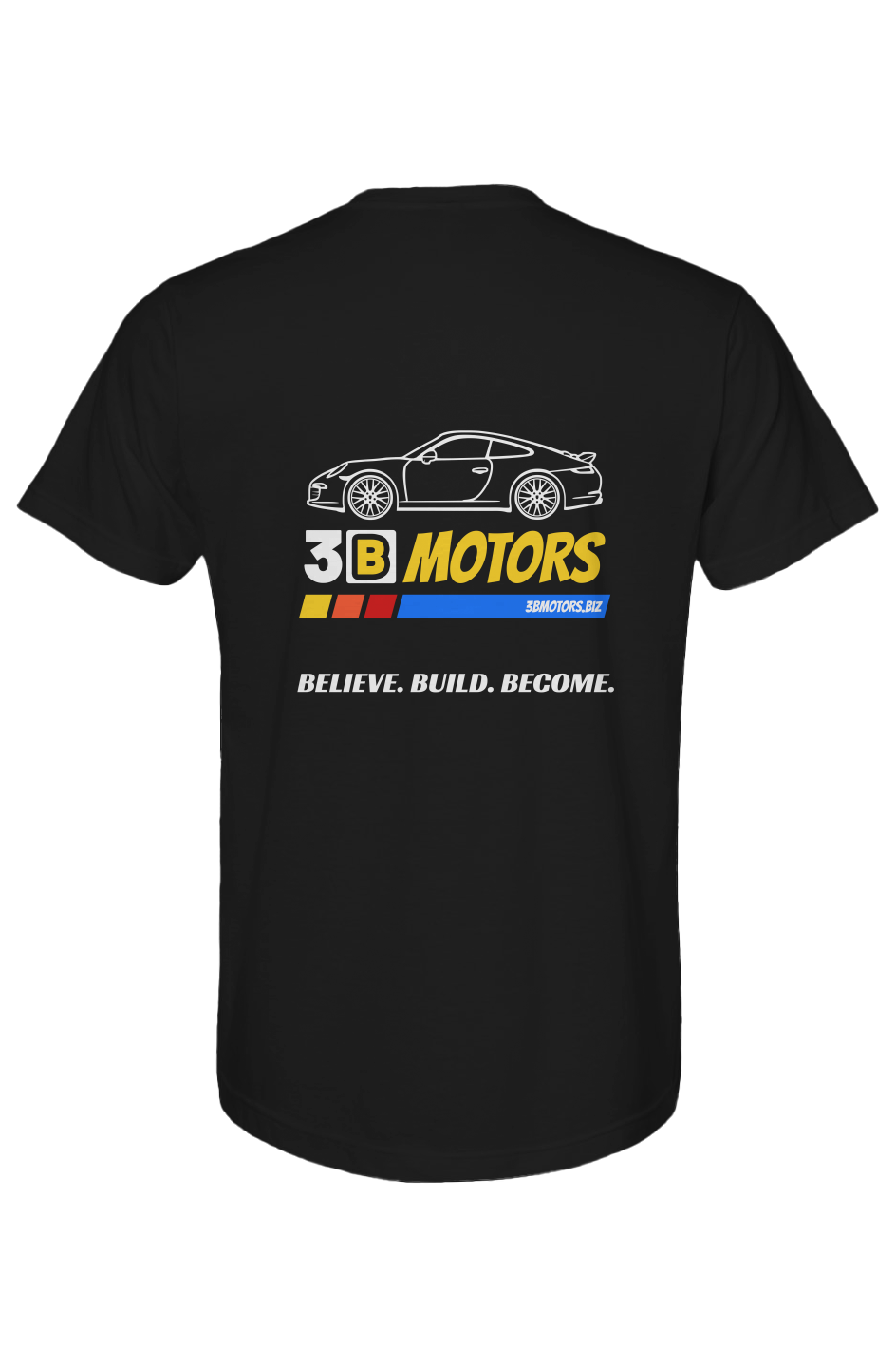 [3B Motors] 911-GTS | Believe. Build. Become. | Unisex Poly-Rich V-Neck T-Shirt