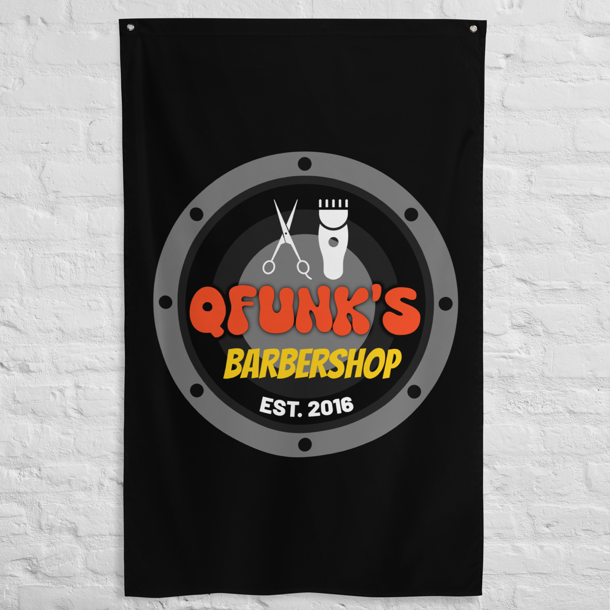 [QFUNK'S Barbershop] Logo - Flag